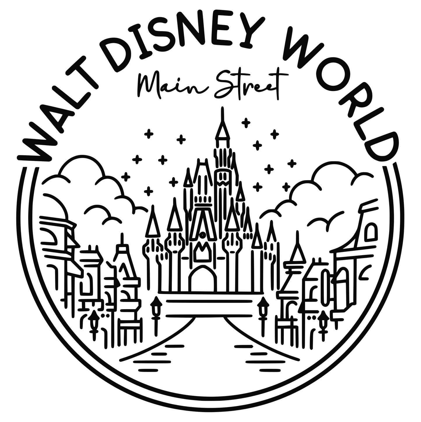 Walt Disney World Main Street - DTF Ready To Press