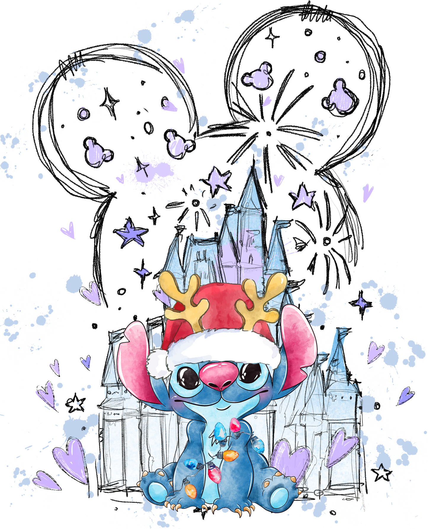 Stitch Disnet Mouse - DTF Ready To Press