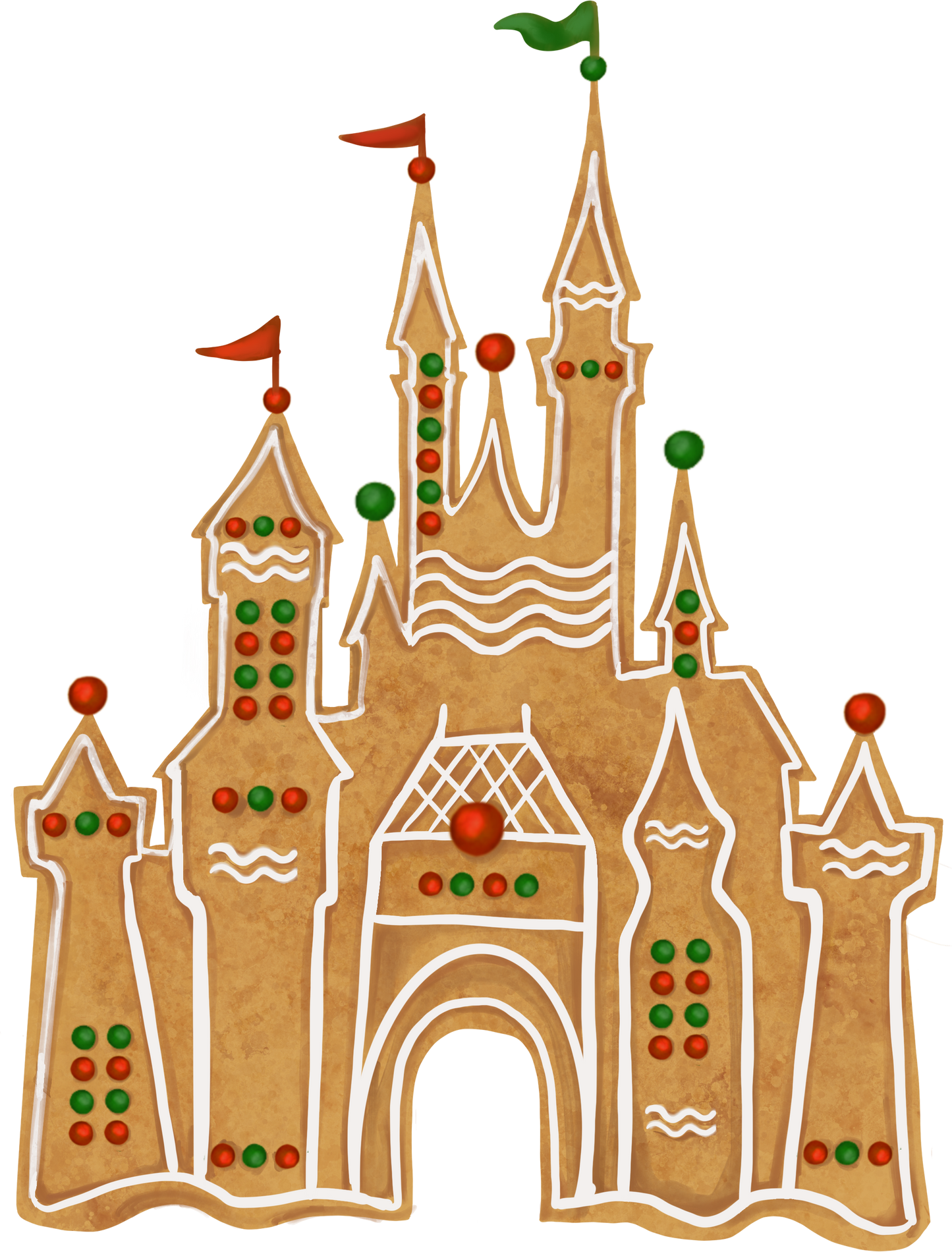 Gingerbread Castle - DTF Ready To Press