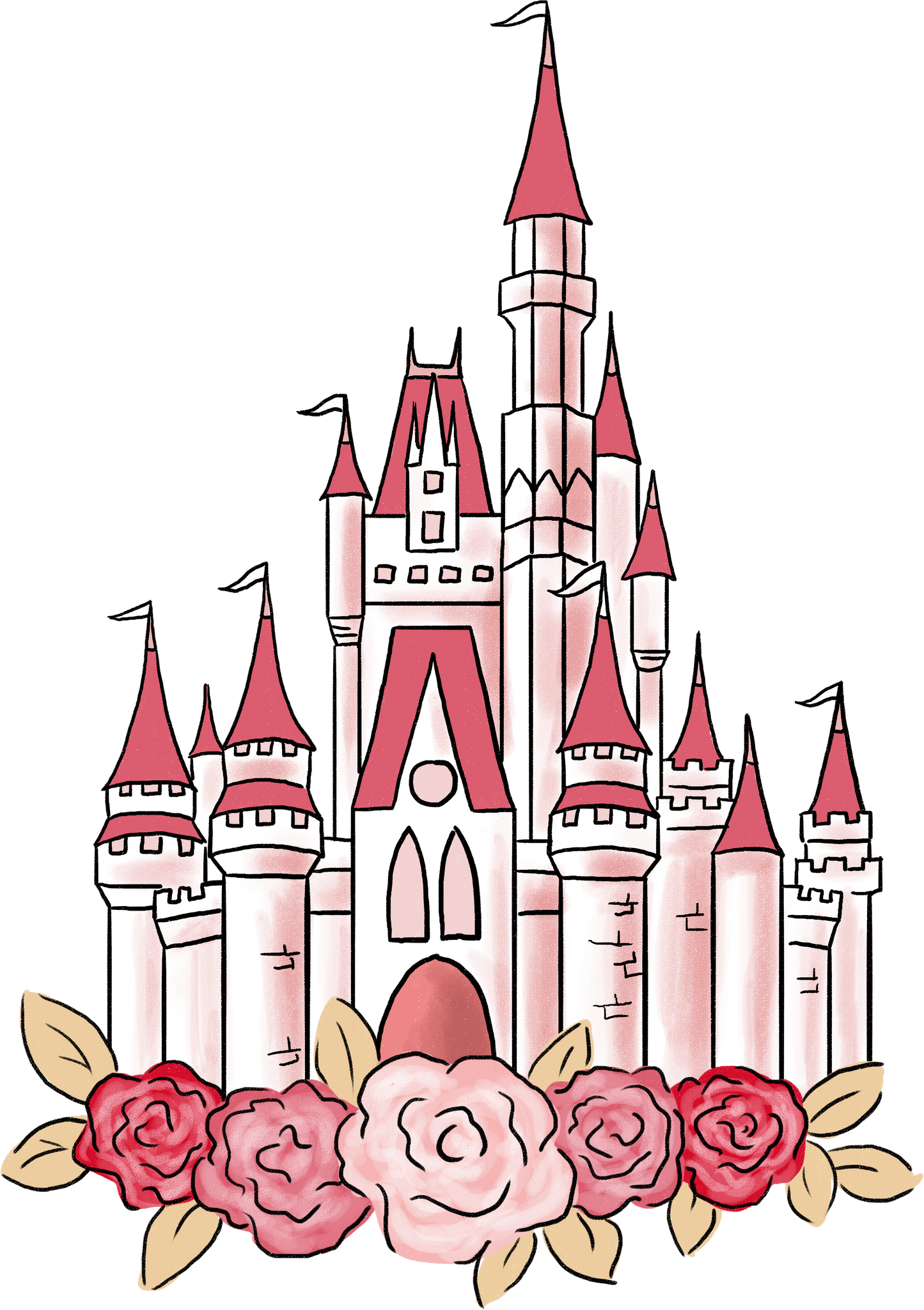 Valentine Princess Castle- DTF Ready To Press