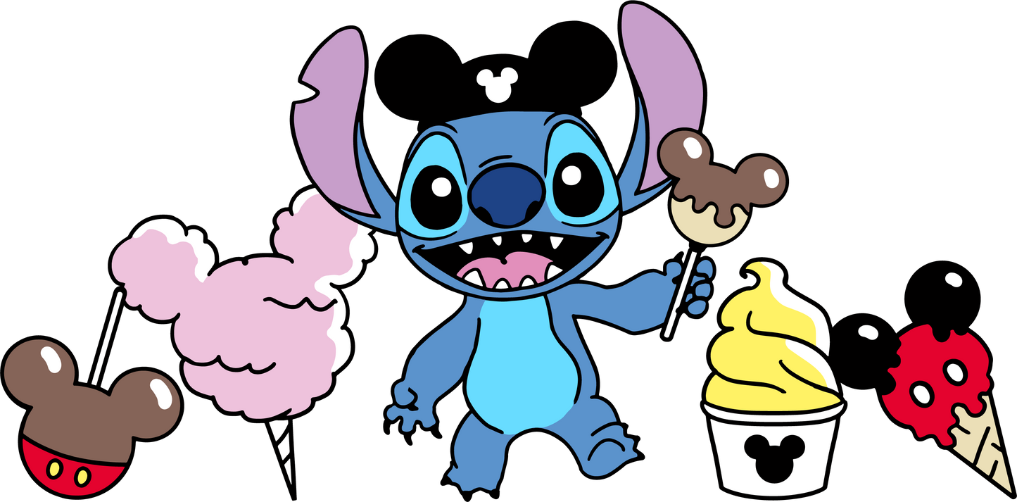 Stitch and snacks - DTF Ready To Press