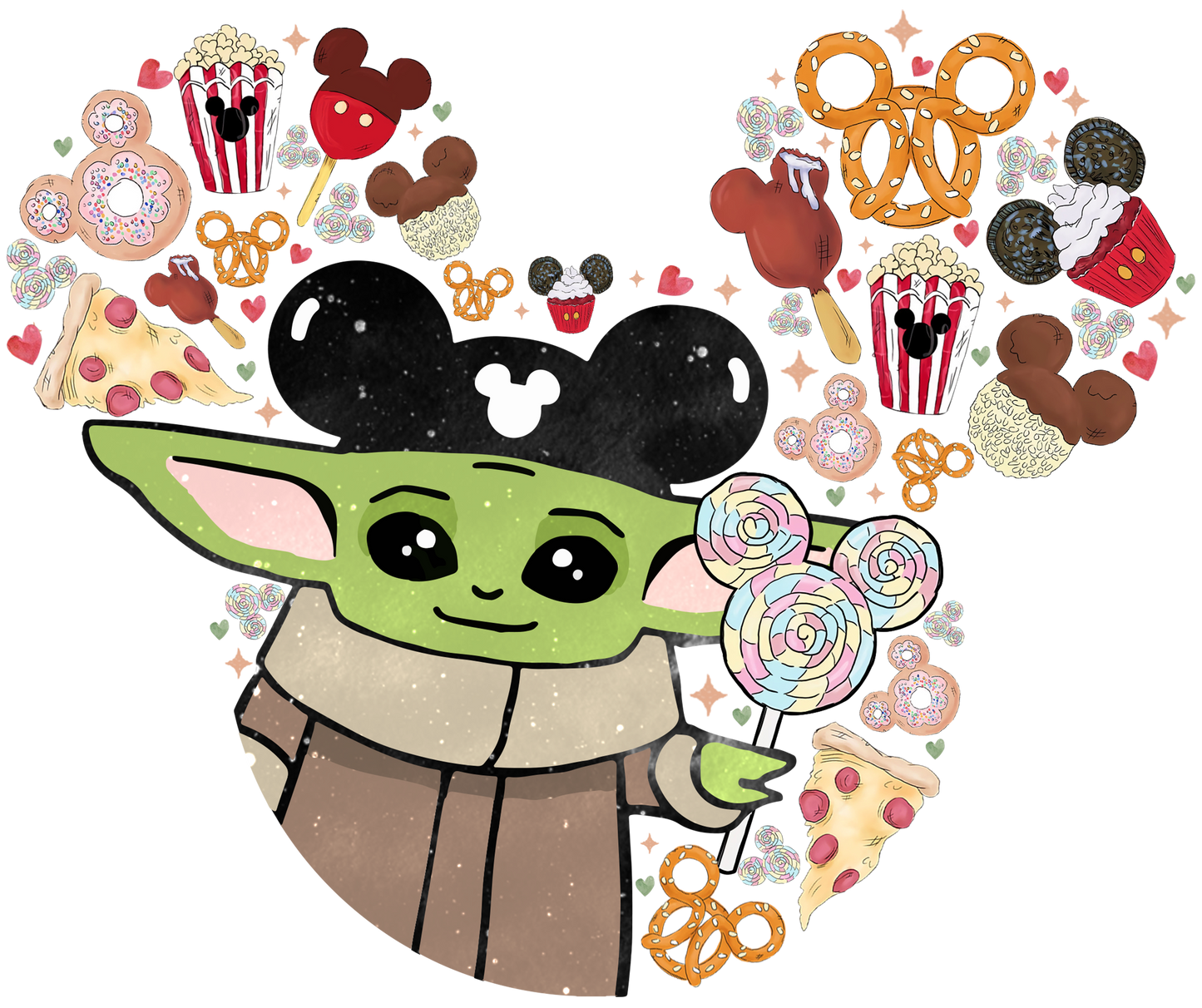 Baby Yoda Snacks - DTF Ready To Press