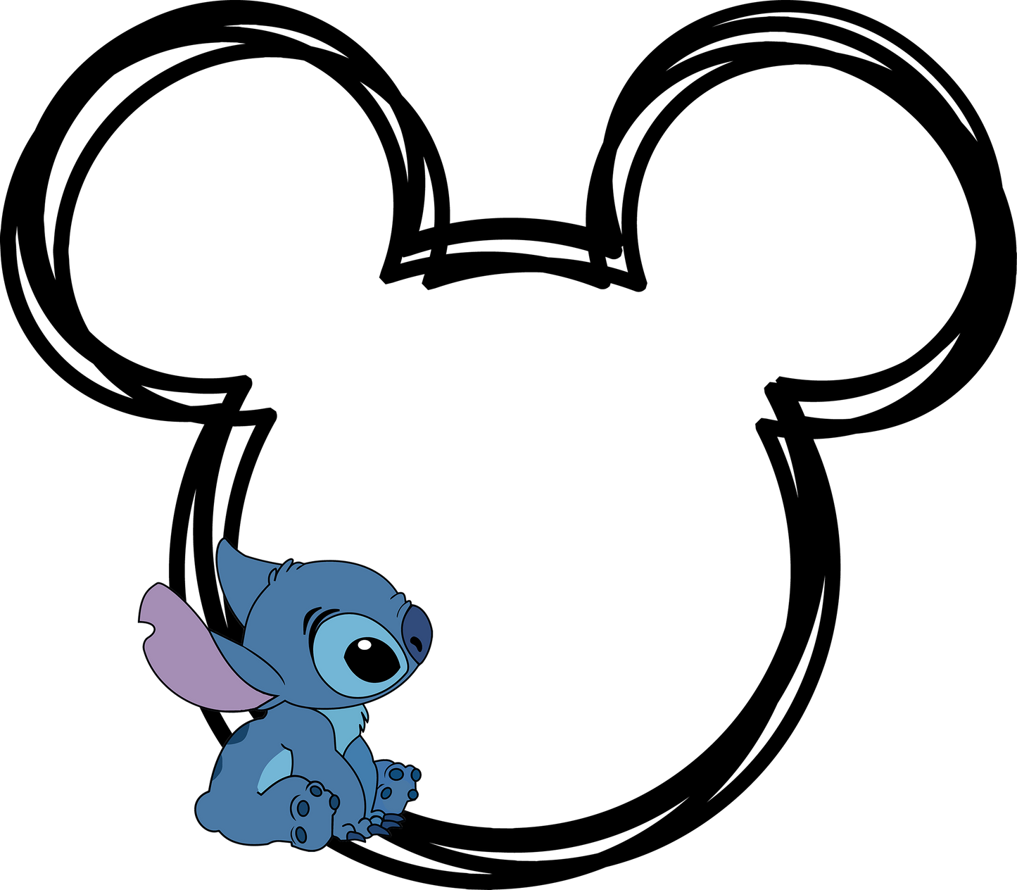 Stitch Mickey Ears- DTF Ready To Press