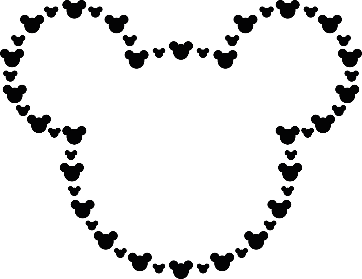 Heart Mickey Ears- DTF Ready To Press