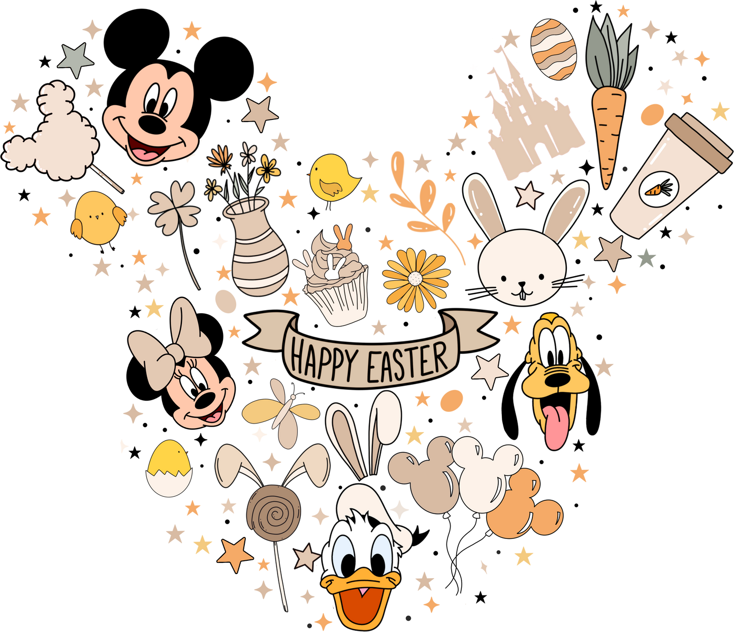 Happy Easter Disney - DTF Ready To Press