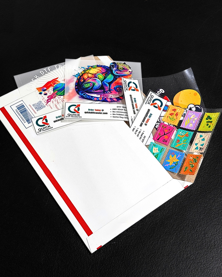 Free DTF Transfer Sample Pack (Includes UV DTF Transfer)