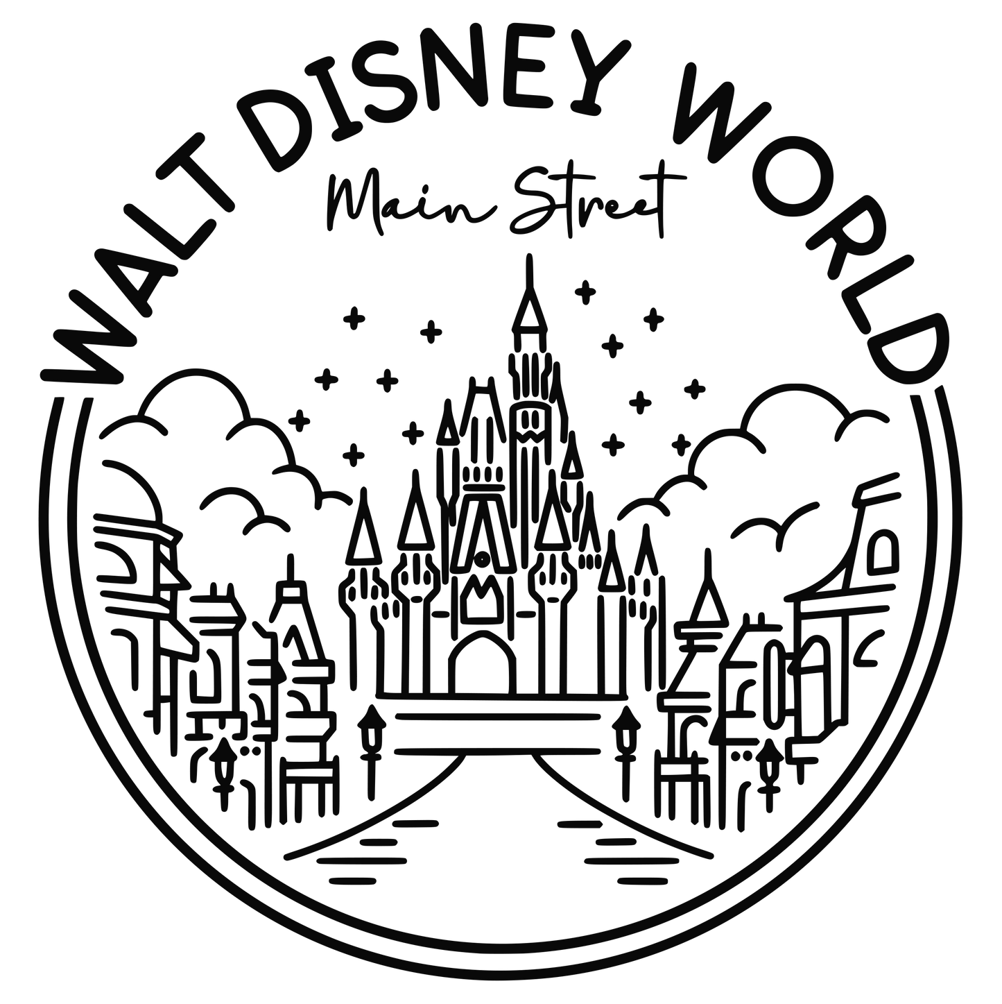 Walt Disney World Main Street  - DTF Ready To Press